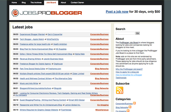 Problogger jobs