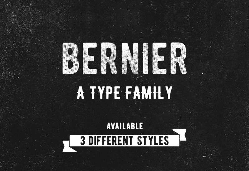 Bernier: Vintage 3-styled Uppercase Typeface