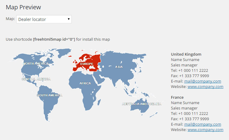 HTML5 Interactive Maps WordPress Plugin