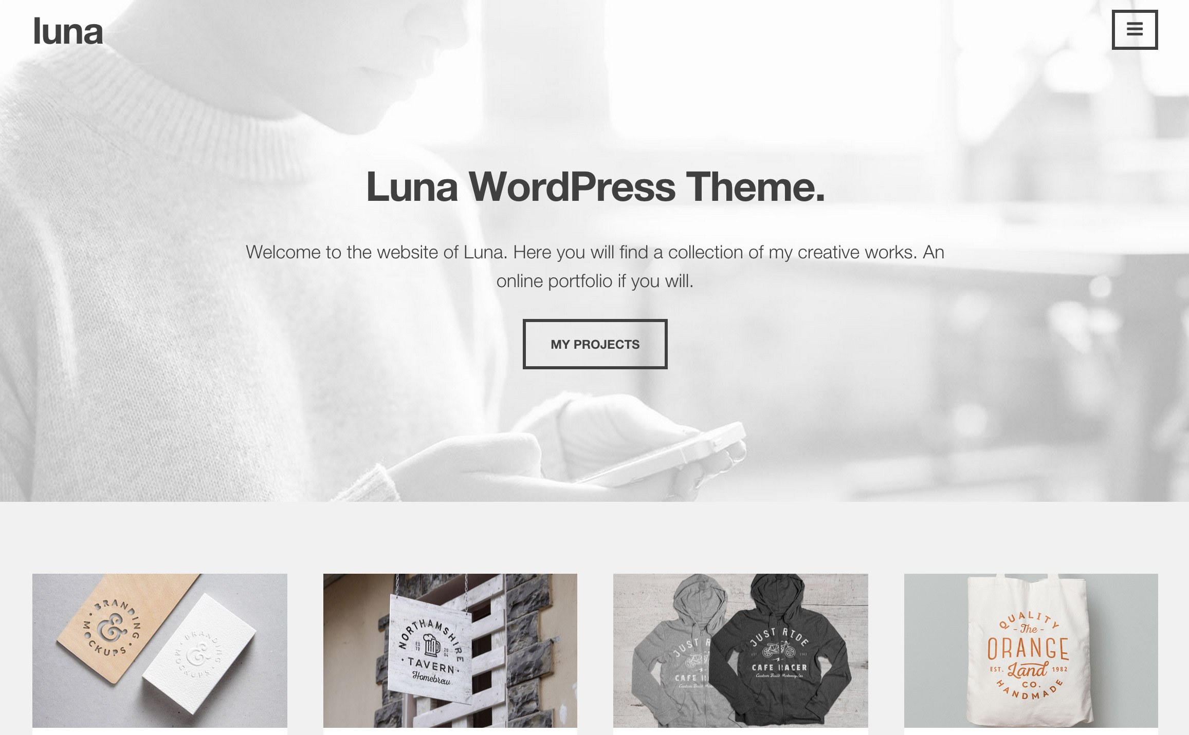 Luna: Clean and Single-column WordPress Theme